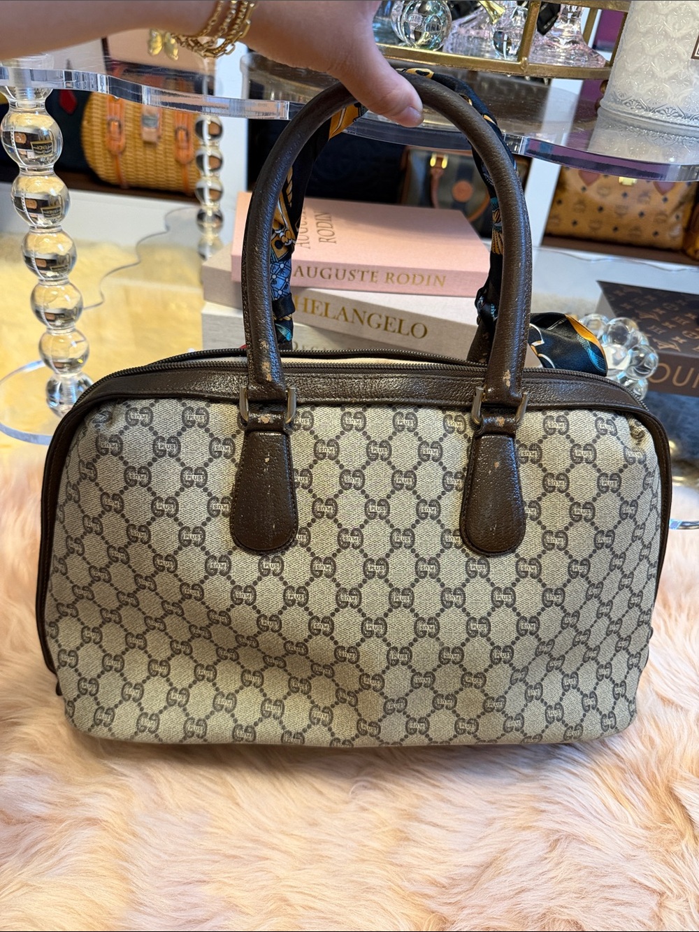 Gucci plus monogram vintage Boston - Picture 5 of 6